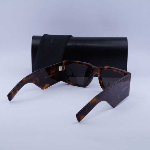 Saint Laurent SL654 003 Square Sunglasses - Havana\Black - Picture 11 of 11